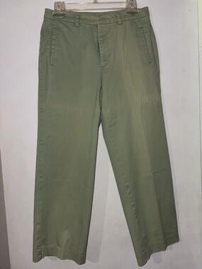 Sigrid Olsen Light Sage Green Straight-Leg Chinos